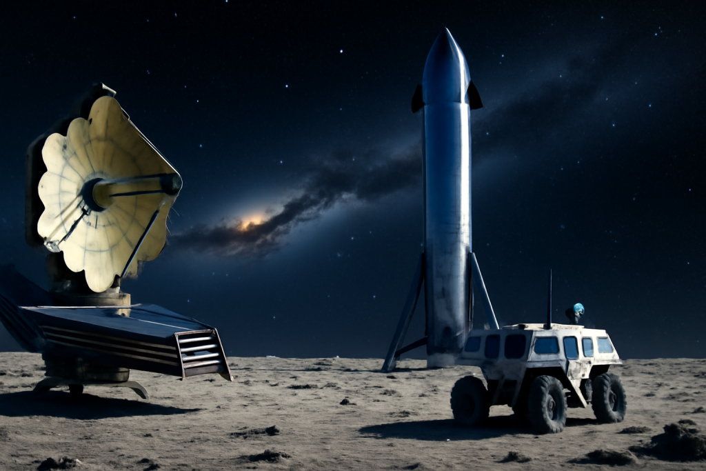 Recent breakthroughs in space exploration on lunar landscape.