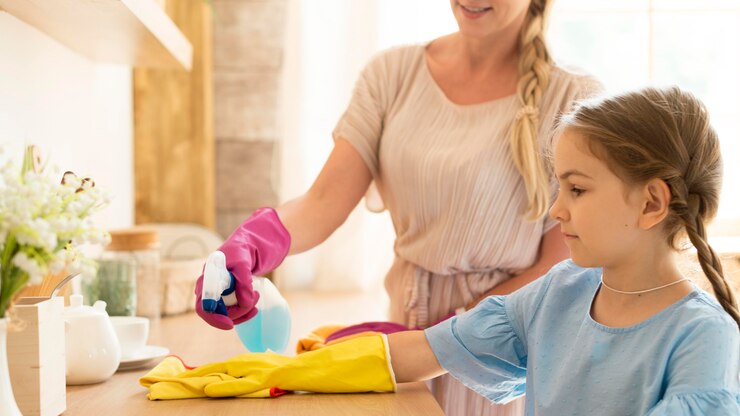 Keeping the house clean.
