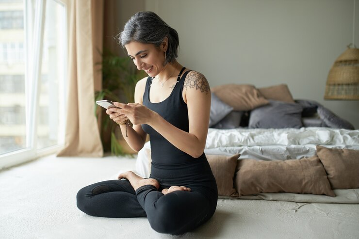 Best apps for meditation and mindfulness in a peaceful setting.