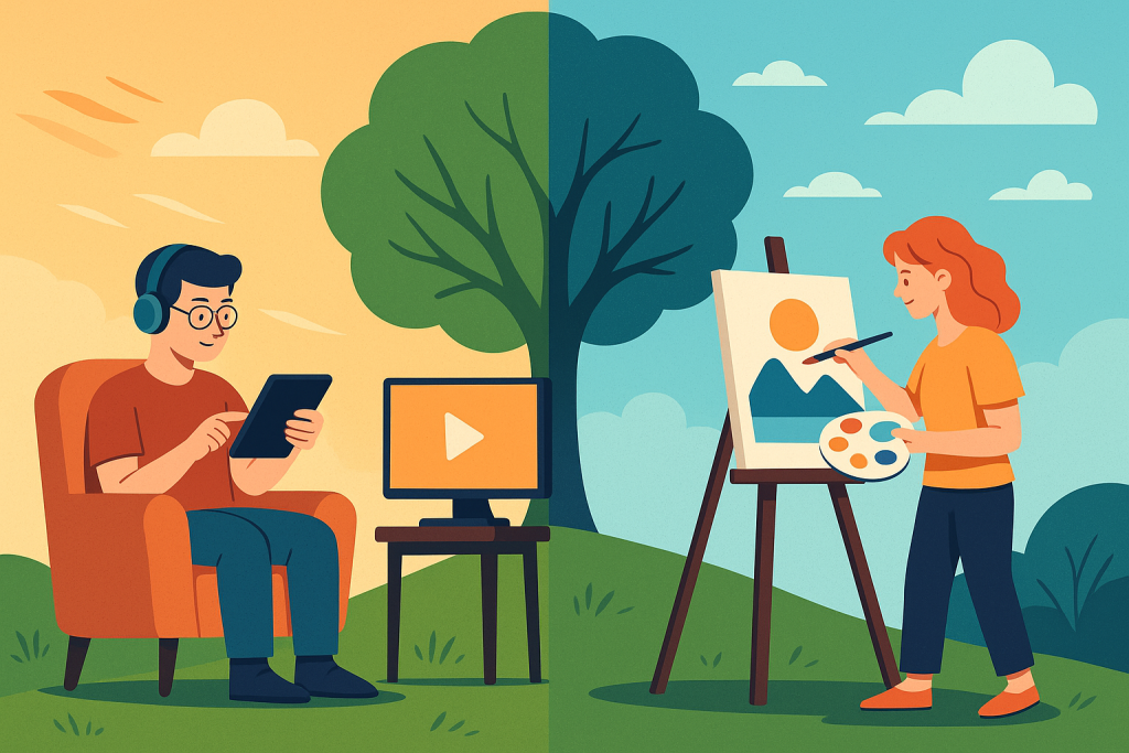 recognizing when you're consuming or creating